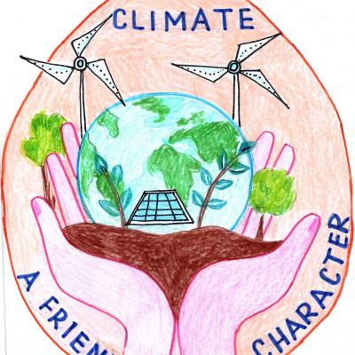 Logo climate a friend with character 2 1