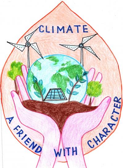Logo climate a friend with character 2
